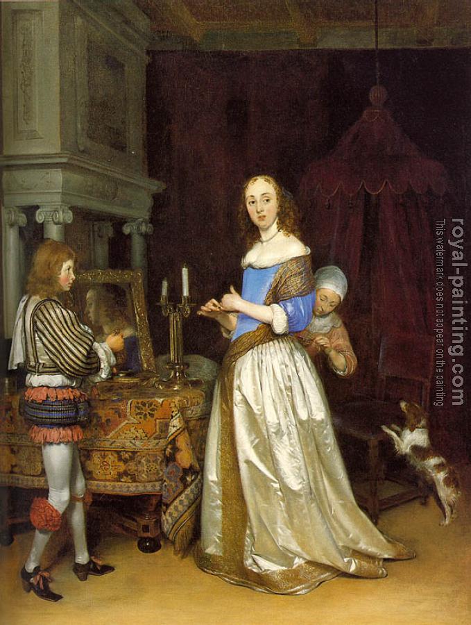 Gerard Ter Borch : Lady at her Toilette